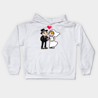 Wedding day - married forever Kids Hoodie